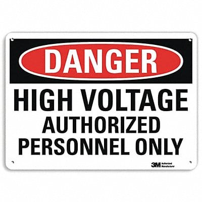 Danger Sign 10 inx14 in Plastic