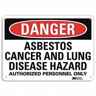 Danger Sign 10 inx14 in Plastic