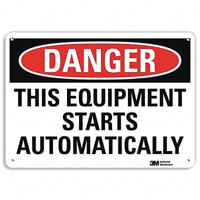Danger Sign 10 inx14 in Plastic