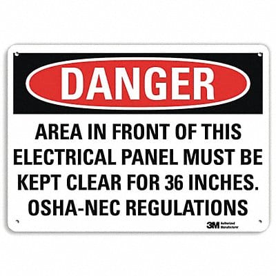Danger Sign 10 inx14 in Plastic