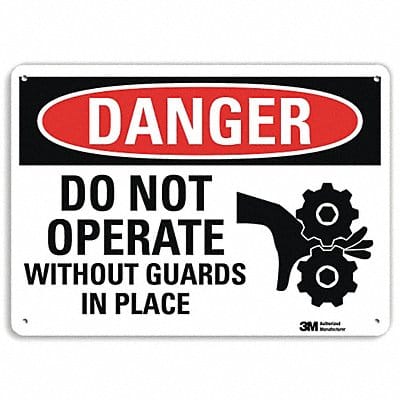 Danger Sign 10 in x 14 in Plastic