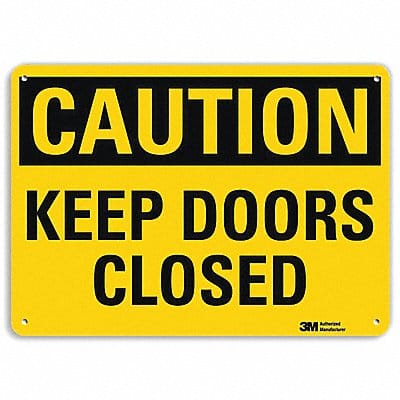 Caution Sign 10 in x 14 in Plastic