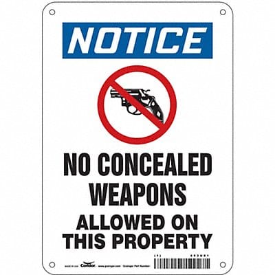 Safety Sign 10 in x 7 in Aluminum
