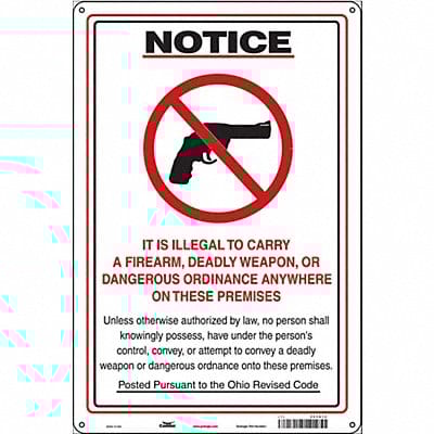 Safety Sign 18 in x 12 in Polyethylene