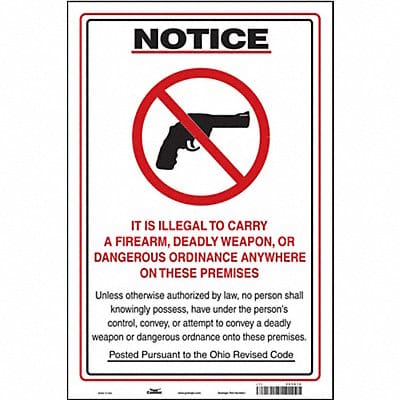 Safety Sign 18 in x 12 in Vinyl