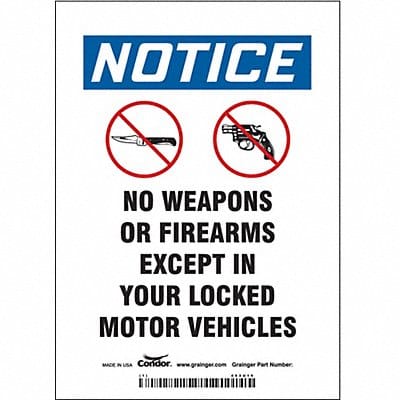 Safety Sign 7 in x 5 in Vinyl