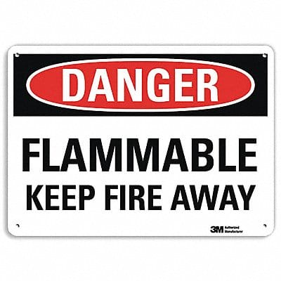 Danger Sign 10 in x 14 in Plastic