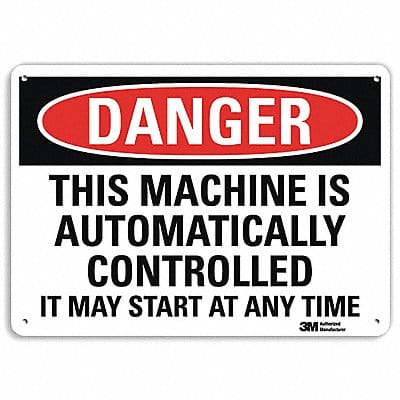 Danger Sign 10 in x 14 in Plastic