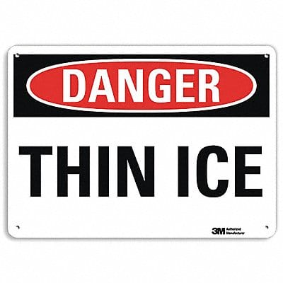 Plastic Icy Conditions Sign 10 in x 14in
