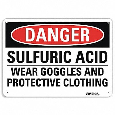 Danger Sign 10 in x 14 in Plastic