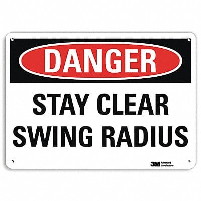 Danger Sign 10 inx14 in Plastic