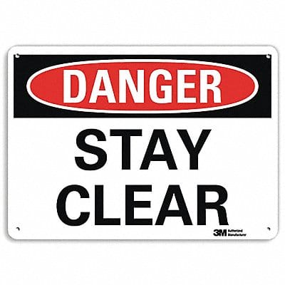 Danger Sign 10 in x 14 in Plastic