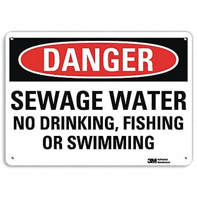 Danger Sign 10 in x 14 in Plastic