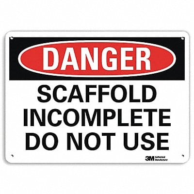 Danger Sign 10 in x 14 in Plastic