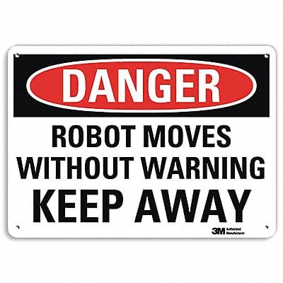Danger Sign 10 inx14 in Plastic
