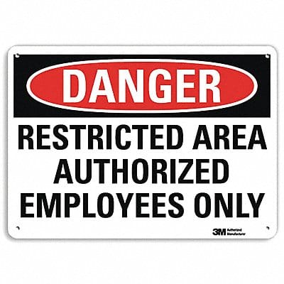 Danger Sign 10 in x 14 in Plastic