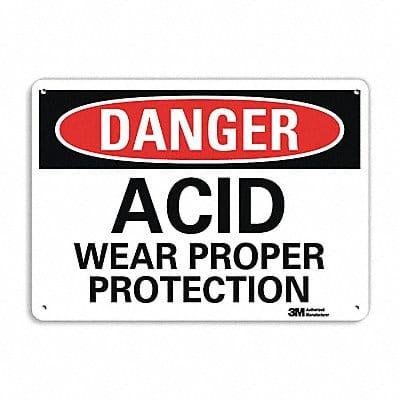 Danger Sign 10 in x 14 in Plastic