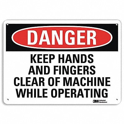 Danger Sign 10 inx14 in Plastic