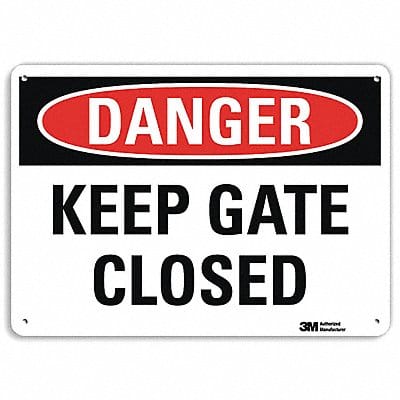 Danger Sign 10 in x 14 in Plastic
