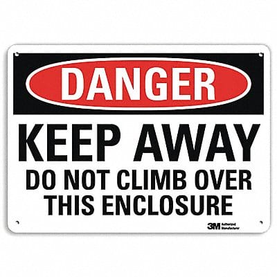 Danger Sign 10 in x 14 in Plastic