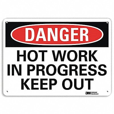 Danger Sign 10 in x 14 in Plastic