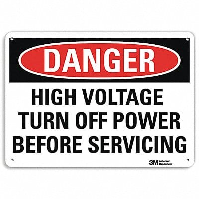 Danger Sign 10 in x 14 in Plastic