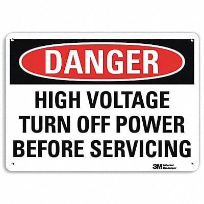 Danger Sign 10 in x 14 in Plastic