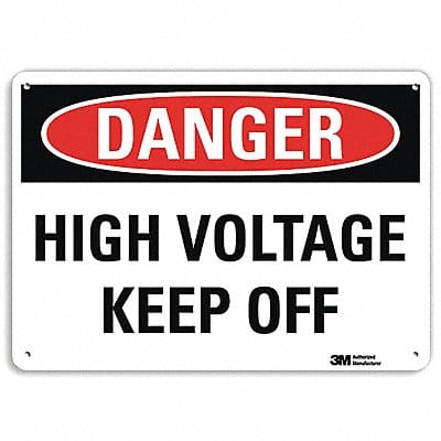 Danger Sign 10 in x 14 in Plastic