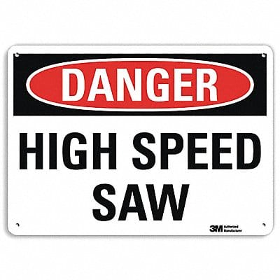 Danger Sign 10 in x 14 in Plastic