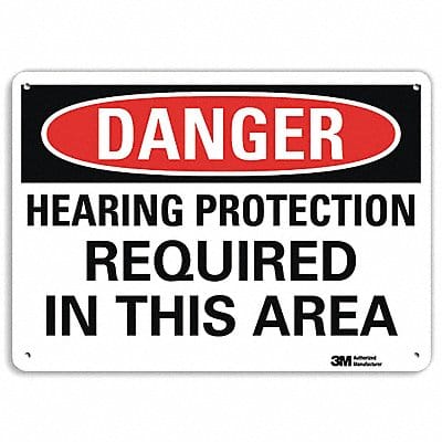 Danger Sign 10 in x 14 in Plastic