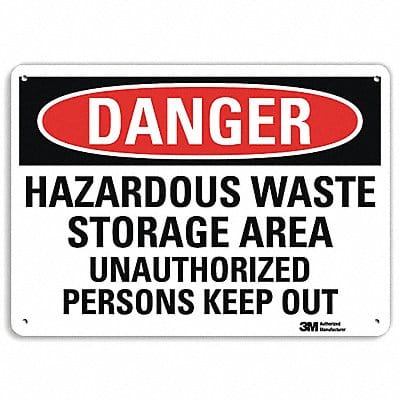 Danger Sign 10 inx14 in Plastic