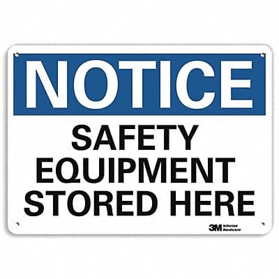 Notice Sign 10 in x 14 in Plastic