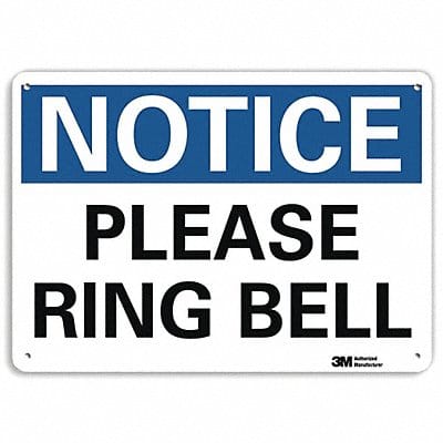 Notice Sign 10 in x 14 in Plastic