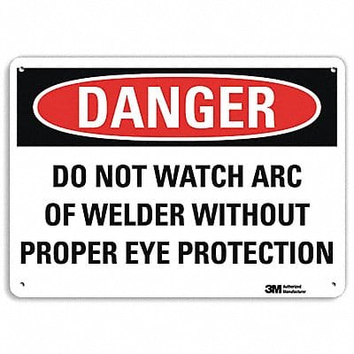 Danger Sign 10 inx14 in Plastic