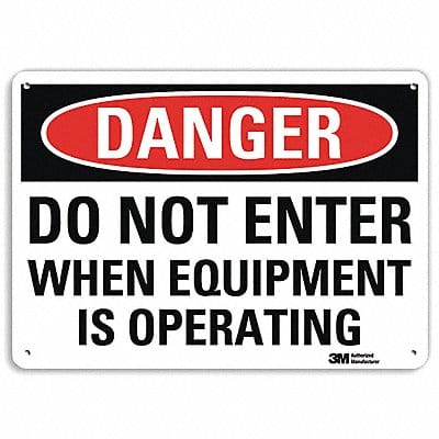 Danger Sign 10 inx14 in Plastic