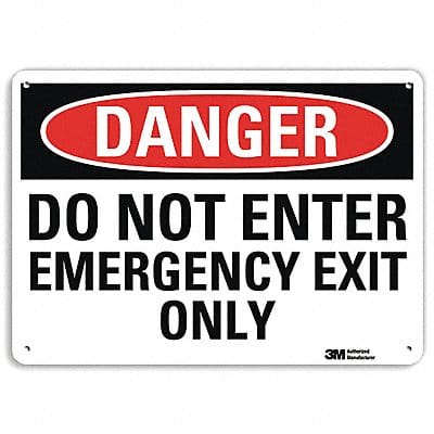Danger Sign 10 in x 14 in Plastic