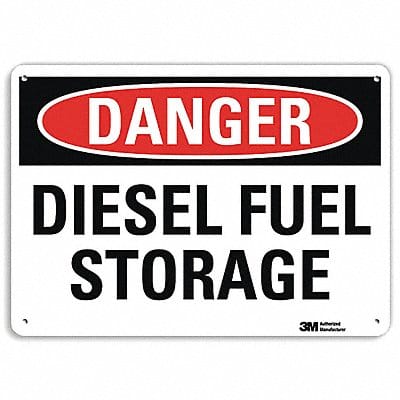Danger Sign 10 in x 14 in Plastic