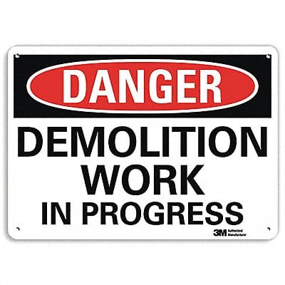 Danger Sign 10 in x 14 in Plastic