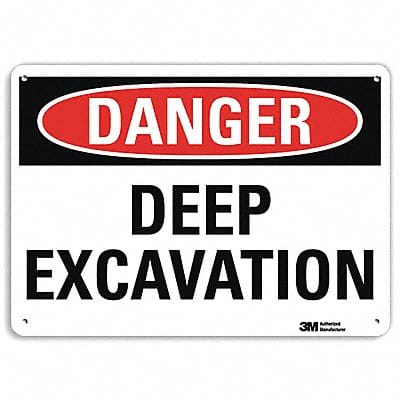 Danger Sign 10 inx14 in Plastic