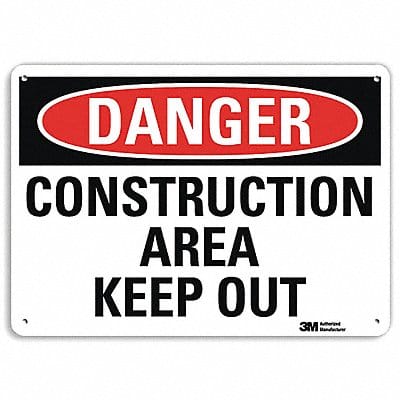 Danger Sign 10 inx14 in Plastic