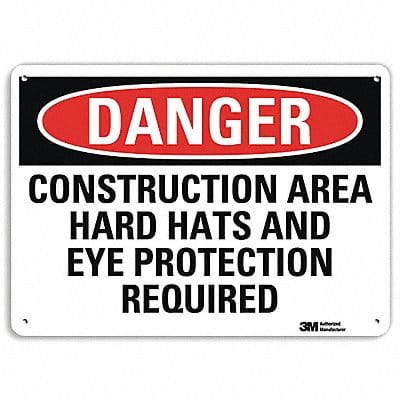 Danger Sign 10 inx14 in Plastic