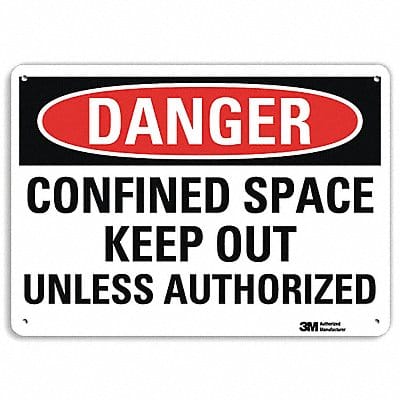 Danger Sign 10 in x 14 in Plastic