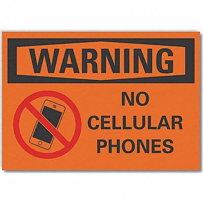 Warning Sign 7 x 10 in Non-PVC Polymer