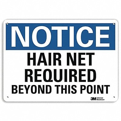 Notice Sign 10 in x 14 in Plastic