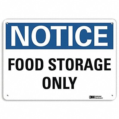 Notice Sign 10 in x 14 in Plastic