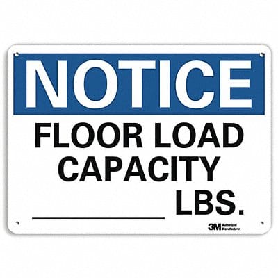 Notice Sign 10 in x 14 in Plastic