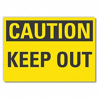 Caution Sign 7in x 10in Non-PVC Polymer