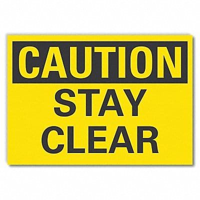 Caution Sign 7in x 10in Non-PVC Polymer
