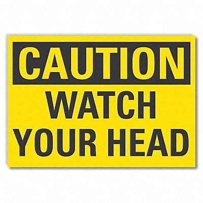 Caution Sign 7inx10in Non-PVC Polymer