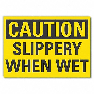 Caution Sign 7inx10in Non-PVC Polymer